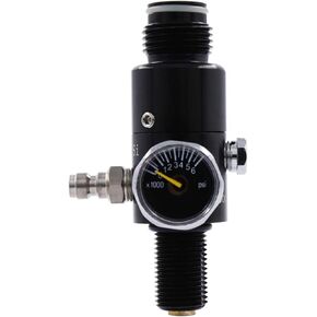 TUXING 4500PSI Paintball Air Tank Regulator Valve Guage, Durable Aluminum Paintball Regulator,for Industrial,M18*1.5, (Inlet 4500psi, Outlet 2200psi)