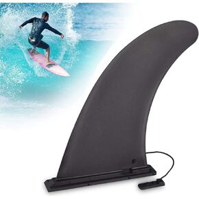 Paddle Board Fin, 9" Sup Fin Replacement Universal, Nylon Single Center Fin No-Tool Installation, Durable Paddle Board Accessories for Inflatable Paddleboard, Sup, Longboard