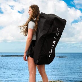 AQUATEC Paddle Board Waterproof Bag - Heavy Duty Rucksack for Inflatable Paddle Boards & Kayaks| Standard or Wheeled | Strong Zip Fastening | Padded Adjustable Straps