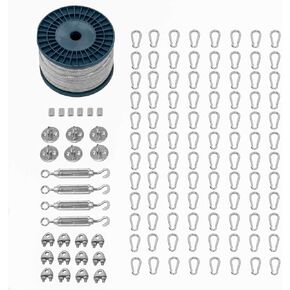 FORTRESS Batting Cage Netting Wire Tension Kit | Durable Premium Heavy Duty Net Hanging Kits | Perfect for Baseball & Softball Batting Cages & Hitting Tunnels | 35ft, 55ft & 70ft Batting Cages