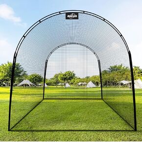 Kapler Batting Cage 13X10X10FT Baseball Softball Portable Batting Cage Backyard Net for Hitting Pitching Practice Baseball Softball Hitting Cage with Steel Frame and Net, Great Pitching Cage