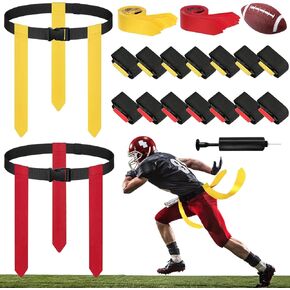 Flag Football Belts, 14 Player Football Flags with 42 Flags for Kids and Adults.
