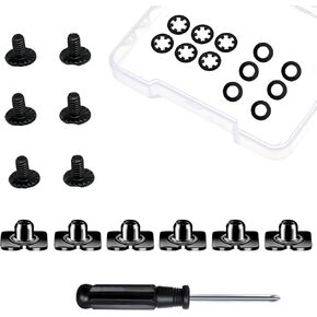 Football Back Plate Hardware, Football Backplate Screws Nuts with Truss Head Slotted Fasteners Washers Gaskets, Chicago Screws for Adult Size Youth Size Football Backplates Use