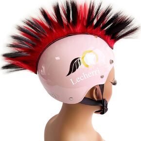 Mohawk for Helmet Decoration Helmet Hawk Accessories 1PC for Motorcycle Bicycle Ski Hair Patches Reusable Design(Helmet Not Included)