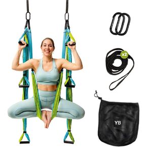 Swing Set for Home & Outdoor | Easy Setup for Strength, Balance & Back Pain Relief | Adjustable Straps & 600lb Capacity, Includes Carrying Bag & Online Tutorials