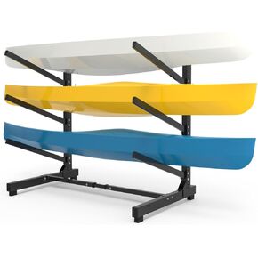 Freestanding Kayak Stand,One-Sided Kayak and Canoe Rack,Heavy Duty Adjustable Kayak Storage Rack,Sup Outdoor Storage Rack,Weatherproof Stand for Indoor, Garage, Shed, Dock Kayak Storage
