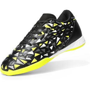 DREAM PAIRS Boys Girls Indoor Soccer Cleats Lace Up Athletic Casual IC Youth futsal Football Shoes for Little/Big Kid