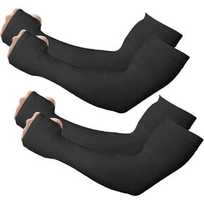 Arm Sleeves for Men Women with Thumb Hole, UPF 50 UV Sun Protection Cooling Compression Sleeves to Cover Arms