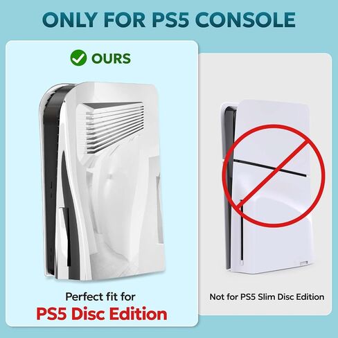 innoAura P5 Plates Cover Faceplates for 2020 Model P5 Disc Edition, Enhanced Cooling Vents & Dust Filter, Anti-Scratch Protective Case with Heat Dissipation Design, Black in Saudi Arabia