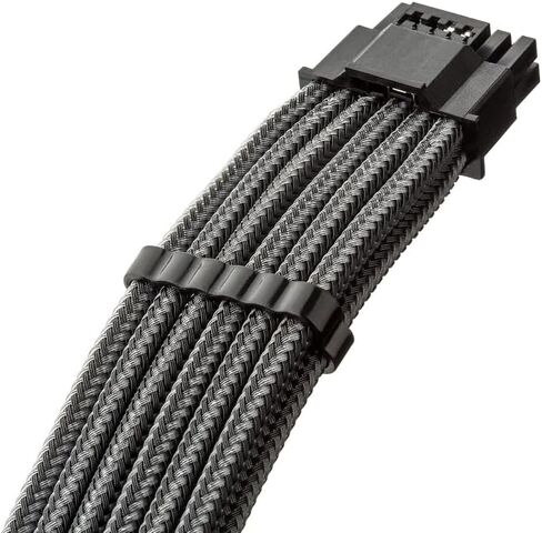 CableMod E-Series Pro ModMesh Sleeved 12VHPWR StealthSense PCI-e Cable for EVGA G/G+ / P/P+ / T (Black, 16-pin to Triple 8-pin, 60cm) in Kuwait