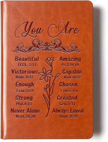 johsbyd الهدايا المسيحية الجلود دفتر الكتاب المقدس الآية الإيمان دفتر الكتابة الدينية للنساء الرجال هدية المسيحية ملهمة الدينية للأصدقاء الأسرة (كورنثوس 13: 7) in Kuwait