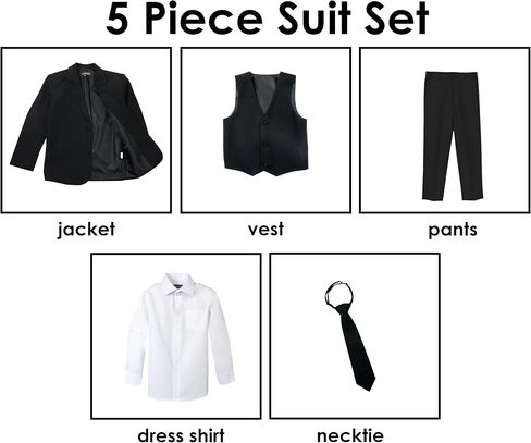 Spring Notion Boys' Classic Fit Formal Suit Set –Wedding, Baptism, and Christening in Kuwait