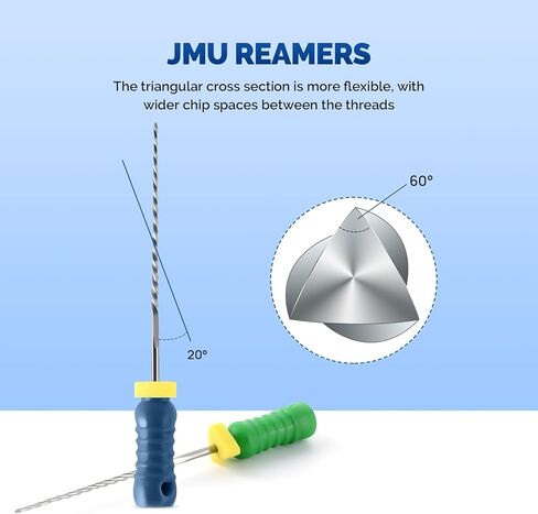 JMU مبرد قناة الجذر اللبية، مبردات موسعات #15-#40، 25 مم، مبرد أسنان للاستخدام اليدوي، 6 قطعة/الحزمة in Kuwait