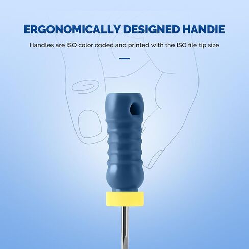 JMU مبرد قناة الجذر اللبية، مبردات موسعات #15-#40، 25 مم، مبرد أسنان للاستخدام اليدوي، 6 قطعة/الحزمة in Kuwait