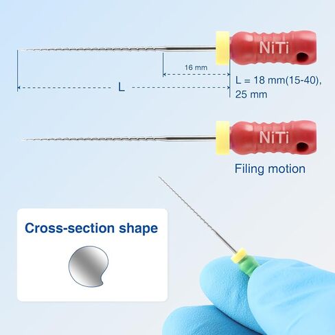 JMU Endodontic Root Canal Files, Reamers Files #15-#40, 25mm, Hand Use Dental Files, 6pcs/Pack in Saudi Arabia