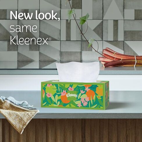 Kleenex Ultra Soft Facial Tissues, 4 Cube Boxes, 60 Tissues per Box, 3-Ply (240 Total Tissues), Packaging May Vary in Kuwait