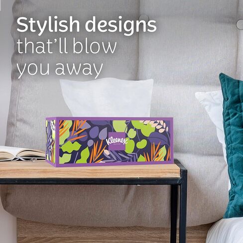 Kleenex Ultra Soft Facial Tissues, 4 Cube Boxes, 60 Tissues per Box, 3-Ply (240 Total Tissues), Packaging May Vary in Kuwait