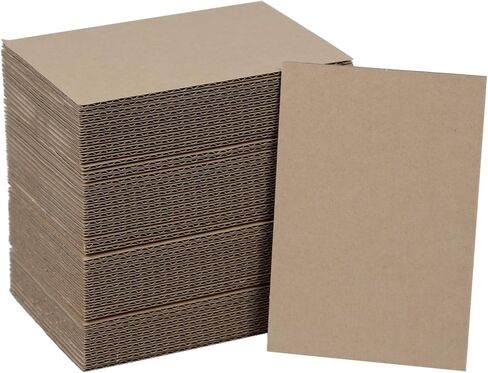 50 Pack Brown Corrugated Cardboard Sheets 4"L x 6"W, Flat Kraft Sheet for DIY Glass Divider Kits and Crafts Supplies in Saudi Arabia