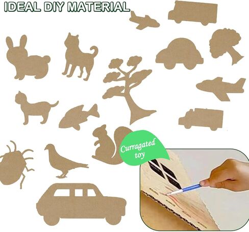 50 Pack Brown Corrugated Cardboard Sheets 4"L x 6"W, Flat Kraft Sheet for DIY Glass Divider Kits and Crafts Supplies in Saudi Arabia