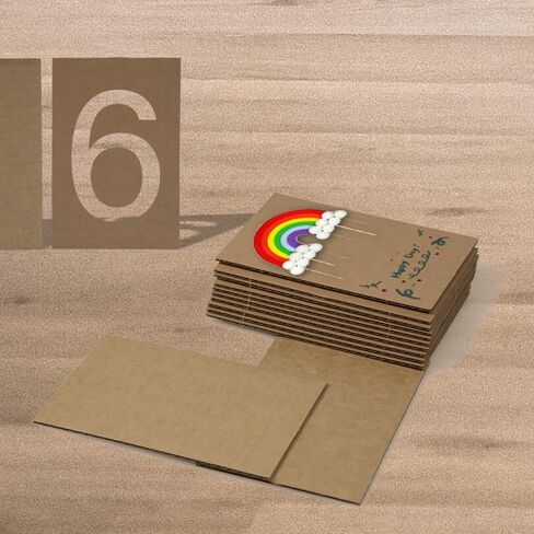 50 Pack Brown Corrugated Cardboard Sheets 4"L x 6"W, Flat Kraft Sheet for DIY Glass Divider Kits and Crafts Supplies in Saudi Arabia