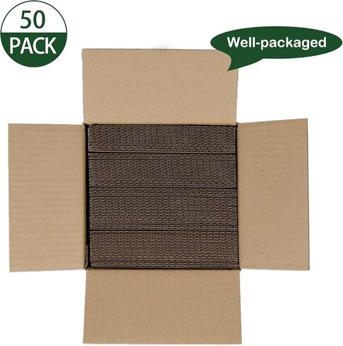 50 Pack Brown Corrugated Cardboard Sheets 4"L x 6"W, Flat Kraft Sheet for DIY Glass Divider Kits and Crafts Supplies in Saudi Arabia