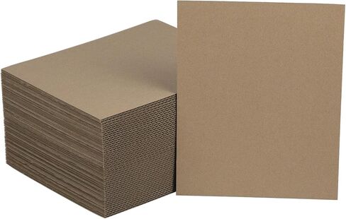 50 Pack Brown Corrugated Cardboard Sheets 4"L x 6"W, Flat Kraft Sheet for DIY Glass Divider Kits and Crafts Supplies in Saudi Arabia