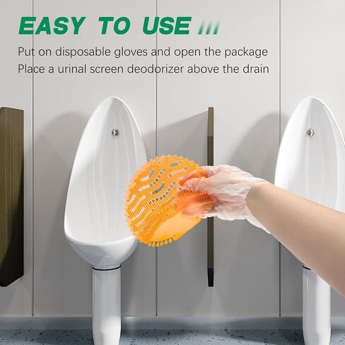 Urinal Screen Deodorizer 10 Pcs Green Apple Urinal Cakes Anti Splash Odor Protection Janitorial Deodorizers with Free Gloves for Bathroom/Office/School/Toilets/Restrooms in Saudi Arabia