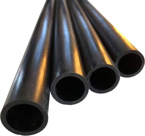 – CARBON FIBER TUBE - 6mm X 4mm x 1000mm – Pultruded Round Hollow Carbon Fiber rods Black matte finish - Pure carbon fibre hollow tube shafts - for RC planes-drones, boat DIY craft projects in Saudi Arabia