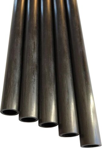 – CARBON FIBER TUBE - 6mm X 4mm x 1000mm – Pultruded Round Hollow Carbon Fiber rods Black matte finish - Pure carbon fibre hollow tube shafts - for RC planes-drones, boat DIY craft projects in Saudi Arabia