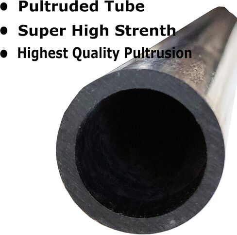 – CARBON FIBER TUBE - 6mm X 4mm x 1000mm – Pultruded Round Hollow Carbon Fiber rods Black matte finish - Pure carbon fibre hollow tube shafts - for RC planes-drones, boat DIY craft projects in Saudi Arabia