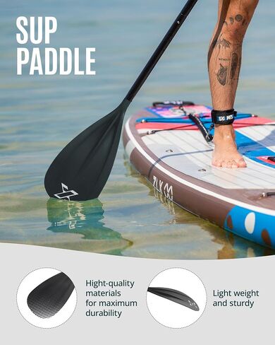 SUP Paddle - Premium Quality 3&4-Piece Adjustable Aluminum SUP Paddle with Glass Fiber Blade - Perfect for Surfing, Floating, and Water Sports Enjoyment in Saudi Arabia