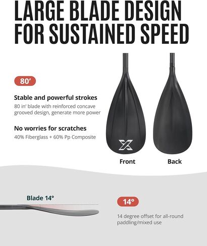 SUP Paddle - Premium Quality 3&4-Piece Adjustable Aluminum SUP Paddle with Glass Fiber Blade - Perfect for Surfing, Floating, and Water Sports Enjoyment in Saudi Arabia