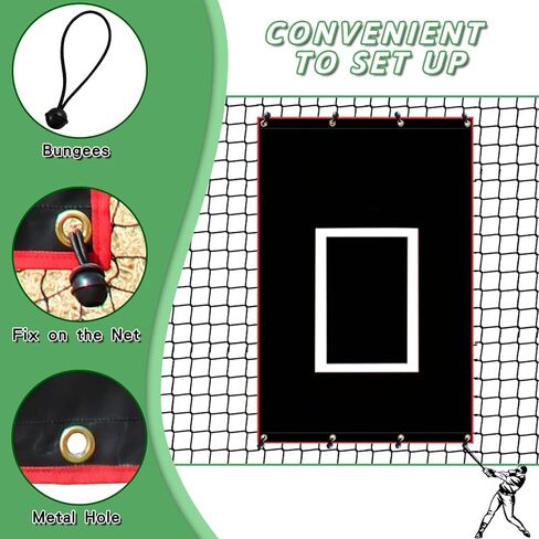 Baseball Batting Cage Backstop, Softball Batting Cage Backstop, Softball Baseball Backstop, Portable Batting Cage Net Backstop Target, 4’x6’/5’x6’ Baseball & Softball Backstops in Saudi Arabia