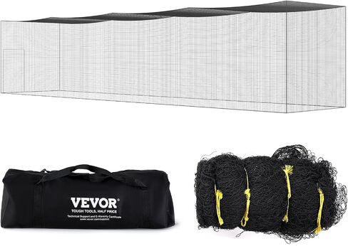 VEVOR Baseball Batting Netting, Professional Softball Baseball Batting Hitting Training Net, Practice Portable Pitching Cage Net with Door & Carry Bag, Heavy Duty Enclosed PE Netting, 55FT (NET ONLY) in Saudi Arabia