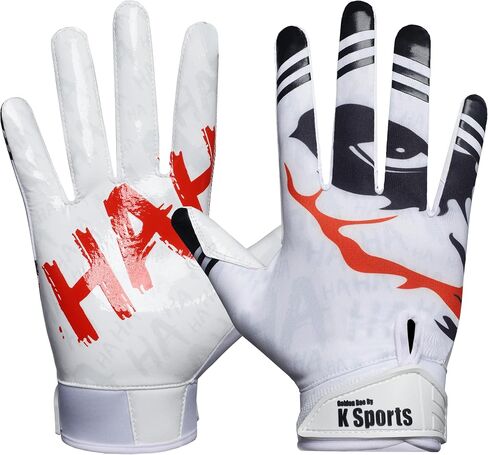 Football Gloves for Youth and Adult Receiver Sticky Silicone Grip Skin fit Tacky Gloves in Saudi Arabia