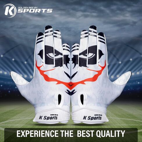 Football Gloves for Youth and Adult Receiver Sticky Silicone Grip Skin fit Tacky Gloves in Saudi Arabia