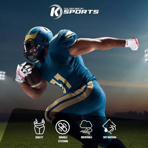 Football Gloves for Youth and Adult Receiver Sticky Silicone Grip Skin fit Tacky Gloves in Saudi Arabia