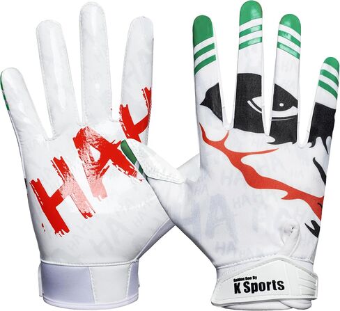Football Gloves for Youth and Adult Receiver Sticky Silicone Grip Skin fit Tacky Gloves in Saudi Arabia