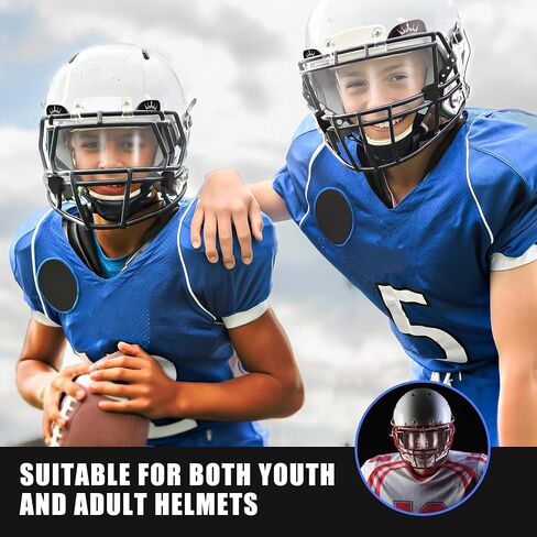 Anti-Fog Football Visor with 15 Different Stickers | Clear Scratch Resistant Universal Visor Fits Youth & Adult Helmets | Helmet Visor for Sport Football - Easy to Clean in Saudi Arabia