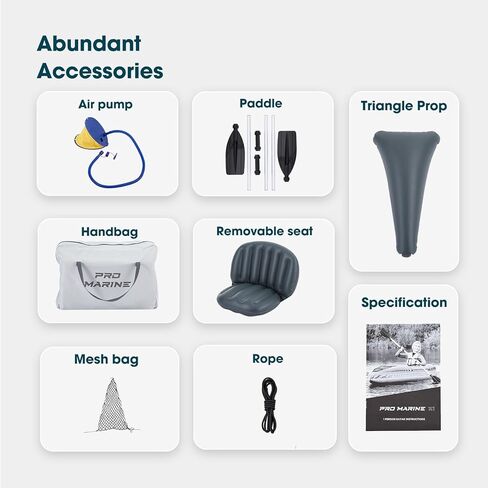 مجموعة قوارب الكاياك القابلة للنفخ لشخص واحد، مقاعد قابلة للتعديل ومسند للظهر، ومضخة هواء وحقيبة حمل in Kuwait