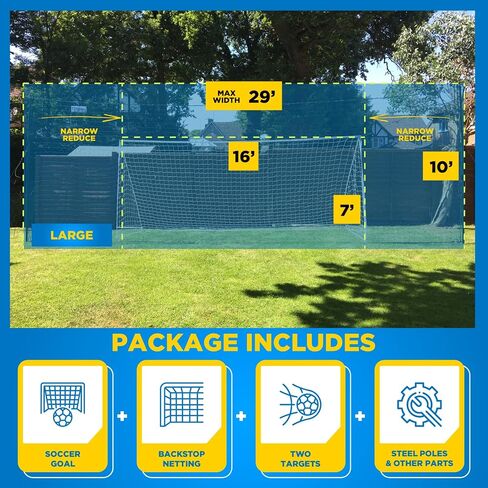 Soccer Goal Net & Soccer Backstop Net with Rebounder - Soccer Nets for Backyard All in One & Practice Targets (2 Pack) in Saudi Arabia