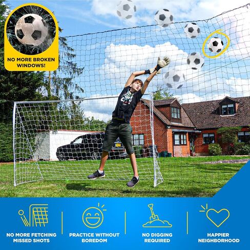 Soccer Goal Net & Soccer Backstop Net with Rebounder - Soccer Nets for Backyard All in One & Practice Targets (2 Pack) in Saudi Arabia