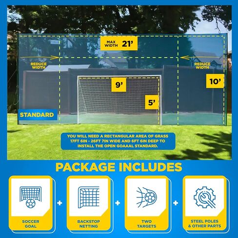 Soccer Goal Net & Soccer Backstop Net with Rebounder - Soccer Nets for Backyard All in One & Practice Targets (2 Pack) in Saudi Arabia