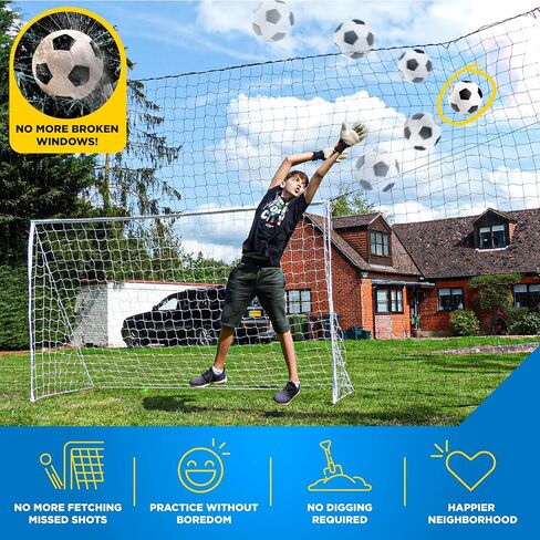 Soccer Goal Net & Soccer Backstop Net with Rebounder - Soccer Nets for Backyard All in One & Practice Targets (2 Pack) in Saudi Arabia
