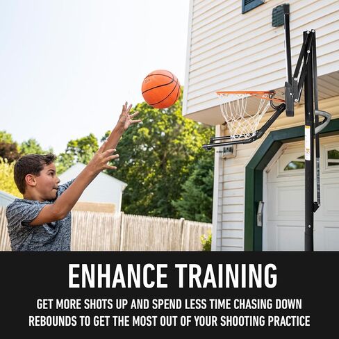 Franklin Sports Basketball Return Rebounder Attachment - Basketball Hoop Ball Returner for Indoor + Outdoor Hoops - Rebounder Attachment Basketball Hoop Accessory - Fits Most Official Size Rims in Saudi Arabia