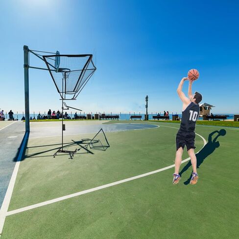 ملحق طوق كرة السلة الذي يقف على الأرض، مساعد مدرب رمي كرة السلة، نظام إرجاع كرة السلة المحمول مع شلال إرجاع تلقائي بزاوية 180 درجة in Kuwait