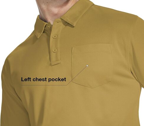3 Pack Polo Shirts for Men with Pocket Summer Short Sleeve Cool Dri Causal Work Outdoor Shirt in Saudi Arabia