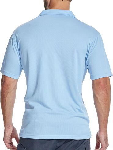 3 Pack Polo Shirts for Men with Pocket Summer Short Sleeve Cool Dri Causal Work Outdoor Shirt in Saudi Arabia