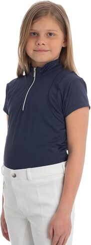 Equinavia Alma Girls Equestrian Short Sleeve Sun Shirt | Kids Riding Shirt with UPF 50 UV Protection and Breathable Mesh in Saudi Arabia
