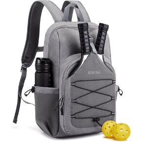 G4Free Pickleball Bag, Pickleball Backpack for Women and Men, Adjustable Padel Bag Fits 2 to 4 Paddles, Gifts for Pickleball Lovers, Black